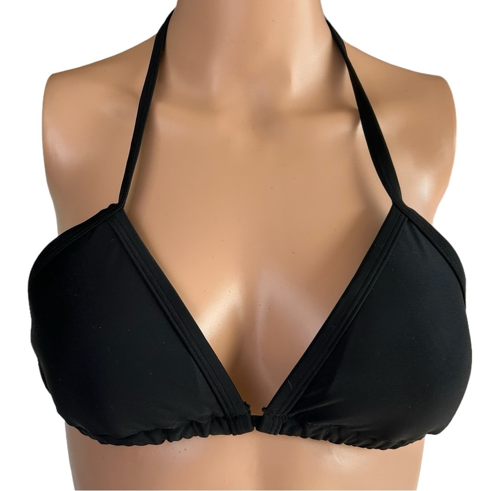 SMART & SEXY black padded triangle string bikini top style SA1369 size M NWT